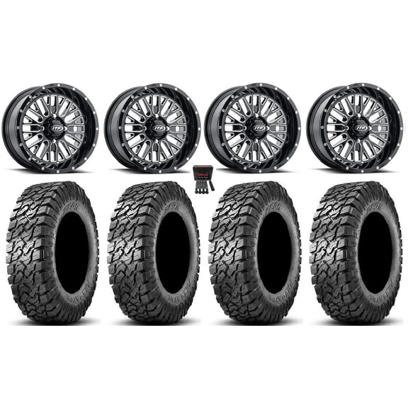 ITP Momentum 14" Wheels Milled 32" Predator Tires Sportsman RZR Ranger