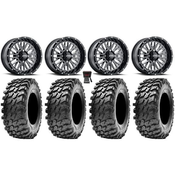 ITP Momentum 14" Wheels Milled 32" Rampage Tires Polaris RZR XP 1000 / PRO XP / Ranger XP 900/1000