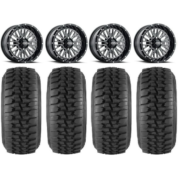 ITP Momentum 15" Wheels Milled 33" Desert Series Tires Sportsman RZR Ranger