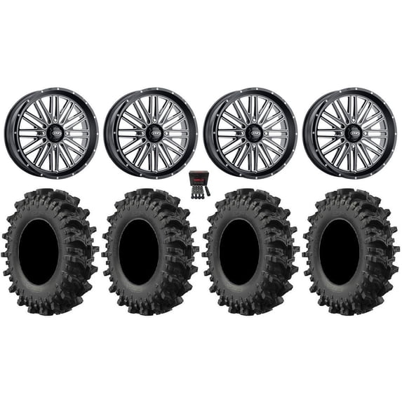 ITP Momentum 24" Wheels Milled 40" MotoSlayer Tires Can-Am Commander Maverick Renegade Outlander Defender