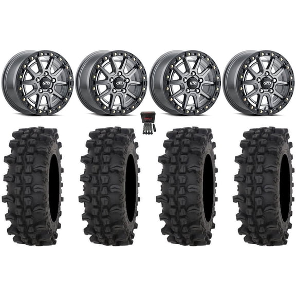 ITP SD10 Beadlock 15" Wheels Grey 32" ACP Tires Polaris RZR Turbo R & Pro R Ranger 1500 Xpedition
