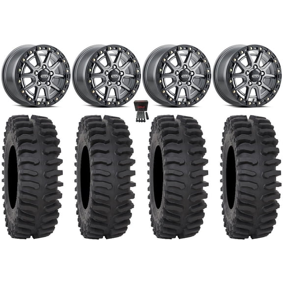 ITP SD10 Beadlock 15" Wheels Grey 33" XT400 Tires Polaris RZR Turbo R & Pro R Ranger 1500 Xpedition