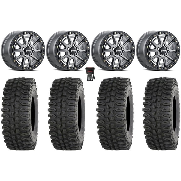 ITP SD10 Beadlock 15" Wheels Grey 35" BDC Tires Polaris RZR Turbo R & Pro R Ranger 1500 Xpedition