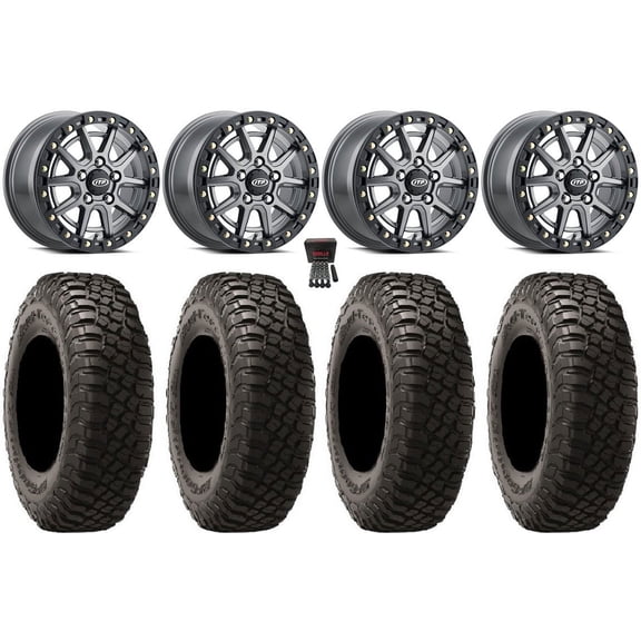 ITP SD10 Beadlock 15" Wheels Grey 35" BFG KM3 Tires Polaris RZR Turbo R & Pro R Ranger 1500 Xpedition