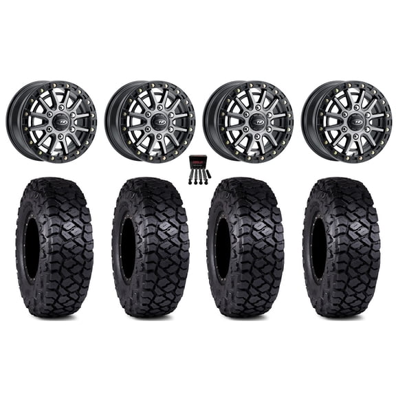 ITP SD10 Beadlock 15" Wheels Grey 35" Intersect Tires Polaris RZR Turbo R & Pro R Ranger 1500 Xpedition
