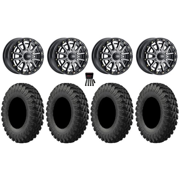ITP SD10 Beadlock 15" Wheels Grey 35" MotoRally Tires Polaris RZR Turbo R & Pro R Ranger 1500 Xpedition