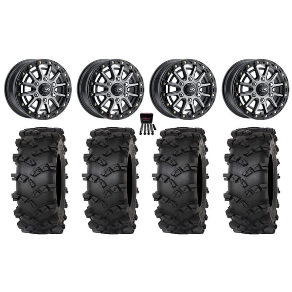 ITP SD10 Beadlock 15" Wheels Grey 35" Outlaw M/T Tires Polaris RZR Turbo R & Pro R Ranger 1500 Xpedition