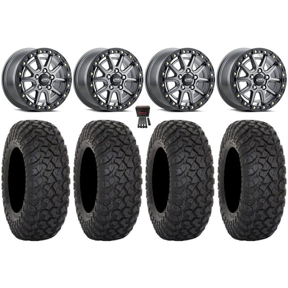 ITP SD10 Beadlock 15" Wheels Grey 35" RT320 Tires Polaris RZR Turbo R & Pro R Ranger 1500 Xpedition