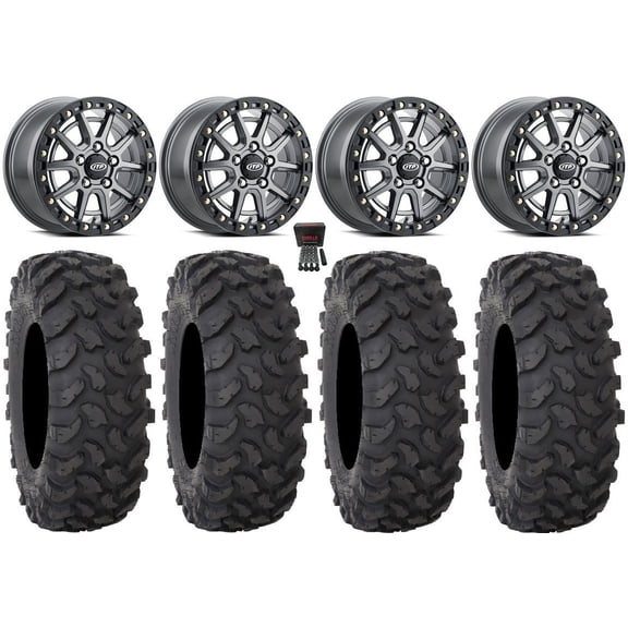 ITP SD10 Beadlock 15" Wheels Grey 35" XTR370 Tires Polaris RZR Turbo R & Pro R Ranger 1500 Xpedition