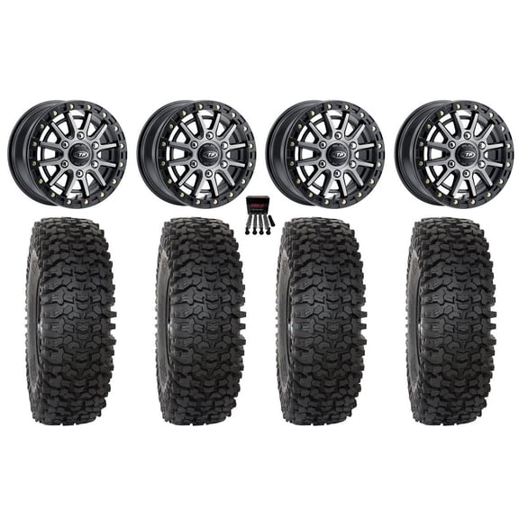 ITP SD10 Beadlock 15" Wheels Grey 37" RC500 Tires Polaris RZR Turbo R & Pro R Ranger 1500 Xpedition