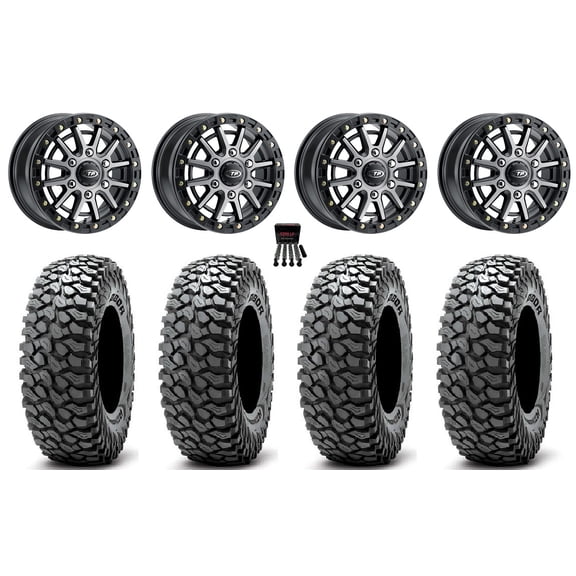 ITP SD10 Beadlock 15" Wheels Grey 37" RocScraper Tires Polaris RZR Turbo R & Pro R Ranger 1500 Xpedition