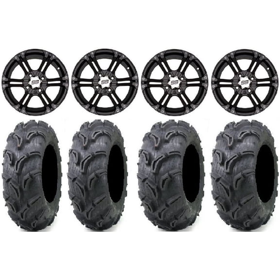 ITP SS212 12" Wheels Black 28" Zilla Tires Sportsman RZR Ranger