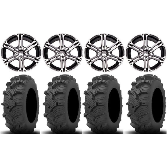 ITP SS212 12" Wheels Machined 26" Executioner Tires Honda Foreman Rancher SRA