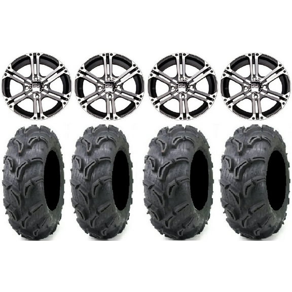 ITP SS212 12" Wheels Machined 27" Zilla Tires Sportsman RZR Ranger