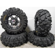 ITP SS212 14" Wheels Black 27" Blackwater Tires Kawasaki Mule Pro FXT
