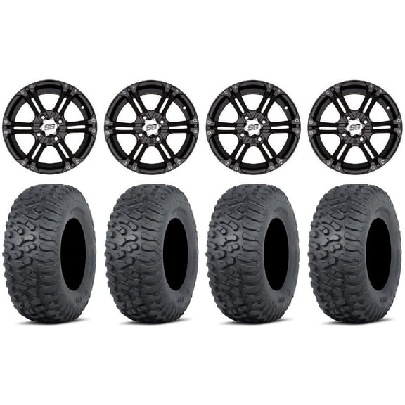 ITP SS212 14" Wheels Black 27" Terra Hook Tires Can-Am Commander Maverick Renegade Outlander Defender