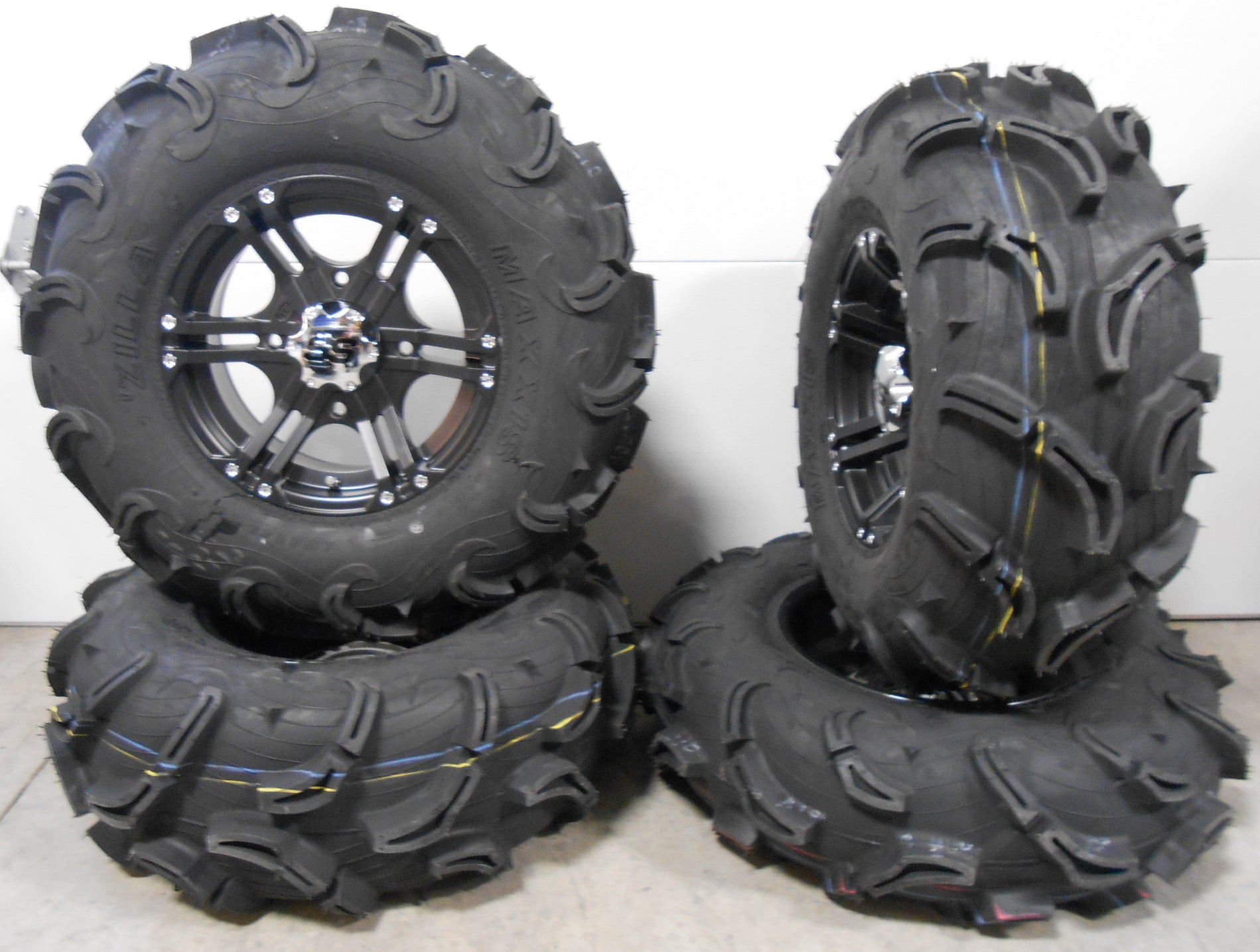 ITP SS212 14" Wheels Black 28" Zilla Tires Honda Foreman Rancher SRA