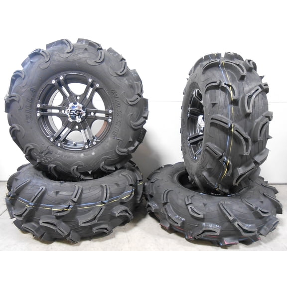 ITP SS212 14" Wheels Black 30" Zilla Tires Yamaha Viking Wolverine YXZ1000R CFMoto ZForce 950 UForce 1000