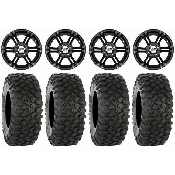 ITP SS212 14" Wheels Black 32" XC450 Tires Yamaha Viking Wolverine YXZ1000R CFMoto ZForce 950 UForce 1000