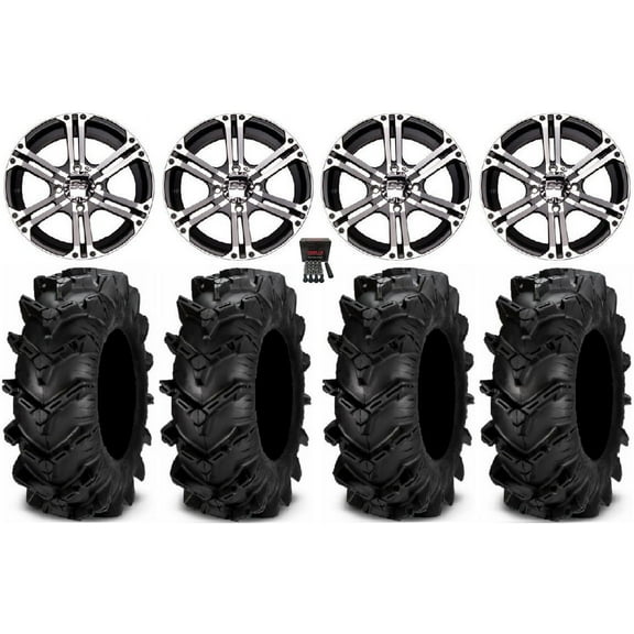 ITP SS212 14" Wheels Machined 27" Cryptid Tires Can-Am Commander Maverick Renegade Outlander Defender