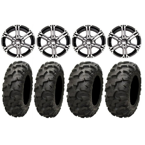 ITP SS212 14" Wheels Machined 28" Blackwater Tires Can-Am Commander Maverick Renegade Outlander Defender