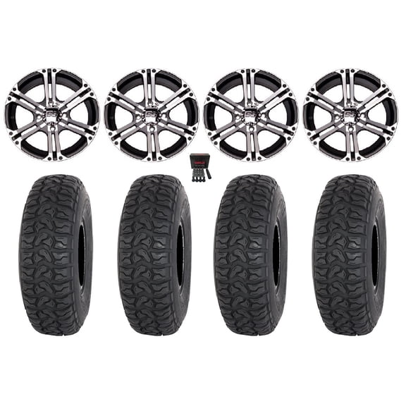 ITP SS212 14" Wheels Machined 28" Chicane LT Tires Honda Foreman Rancher SRA