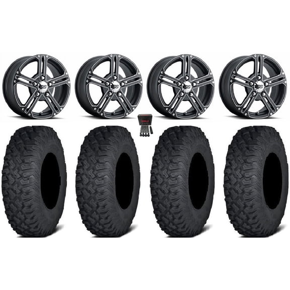 ITP SS212 15" Wheels Black 32" Coyote Tires Polaris RZR Turbo R & Pro R Ranger 1500 Xpedition