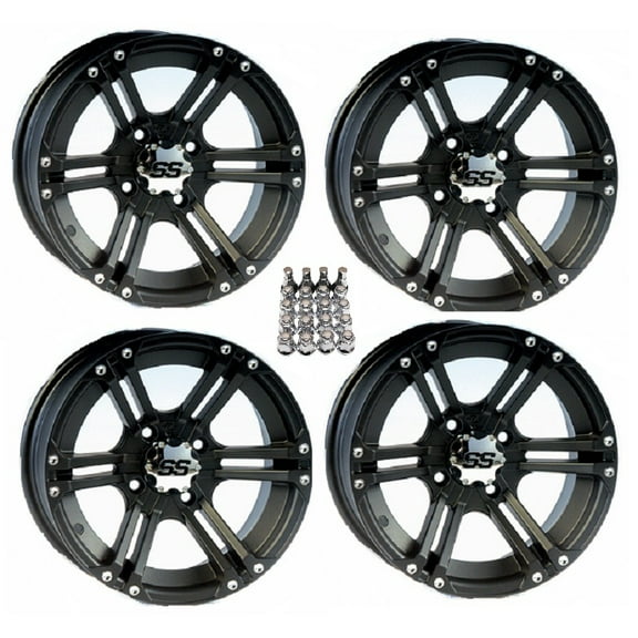 ITP SS212 ATV Wheels/Rims Black 12" Honda Foreman Rancher SRA