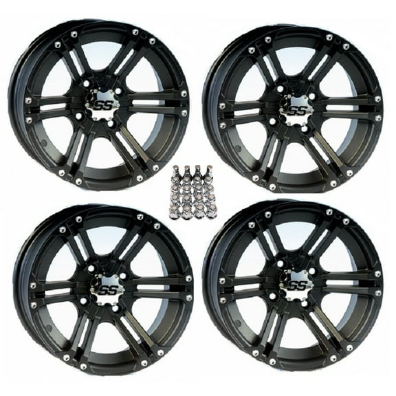 ITP SS212 ATV Wheels/Rims Black 14" Sportsman RZR Ranger