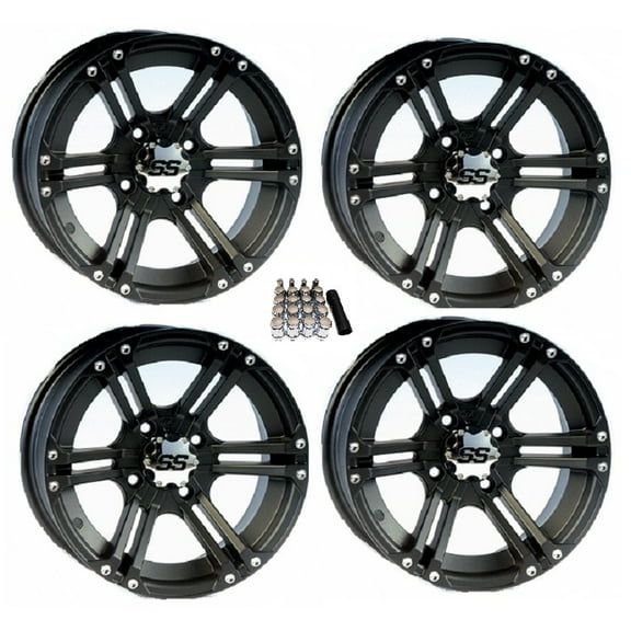 ITP SS212 UTV Wheels/Rims Black 12" Honda Pioneer