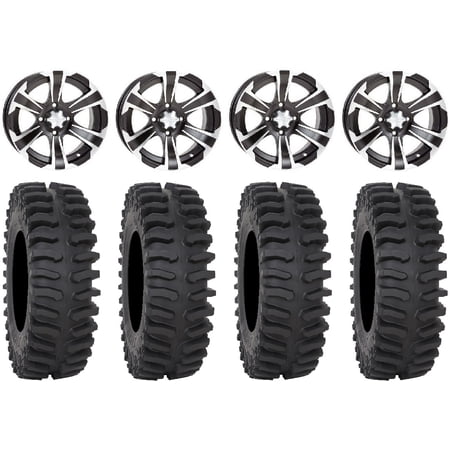 ITP SS312 14" Wheels Black 27" XT400 Tires Yamaha Viking Wolverine YXZ1000R CFMoto ZForce 950 UForce 1000