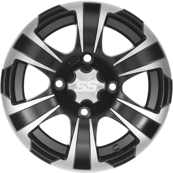Itp 1428448536B SS312 Wheel - 14x6 - 4+2 Offset - 4/156 - Matte Black/Machined
