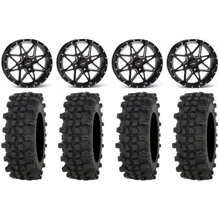 ITP Tornado 14" Wheels Black 28" ACP Tires Sportsman 550 850 1000