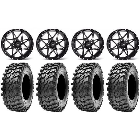ITP Tornado 14" Wheels Black 28" Rampage Tires Polaris RZR XP 1000 / PRO XP / Ranger XP 900/1000