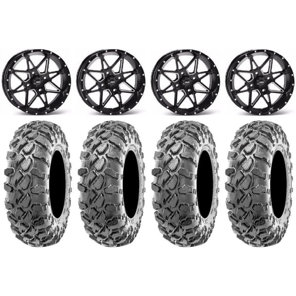 ITP Tornado 14" Wheels Black 29" Carnage Tires Polaris RZR XP 1000 / PRO XP / Ranger XP 900/1000