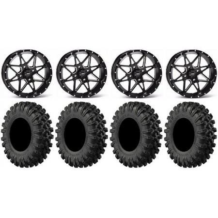 ITP Tornado 14" Wheels Black 30" MotoRavage XL Tires Sportsman RZR Ranger