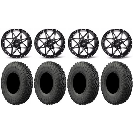 ITP Tornado 14" Wheels Black 32" Gripper T/R/K Tires Sportsman RZR Ranger