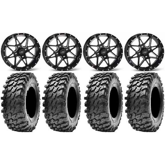 ITP Tornado 14" Wheels Black 32" Rampage Tires Sportsman RZR Ranger