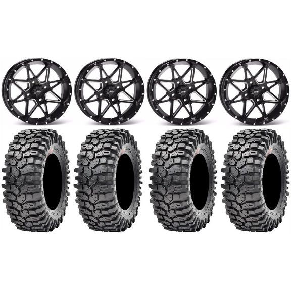 ITP Tornado 14" Wheels Black 35" Roxxzilla Tires Kawasaki Teryx Mule