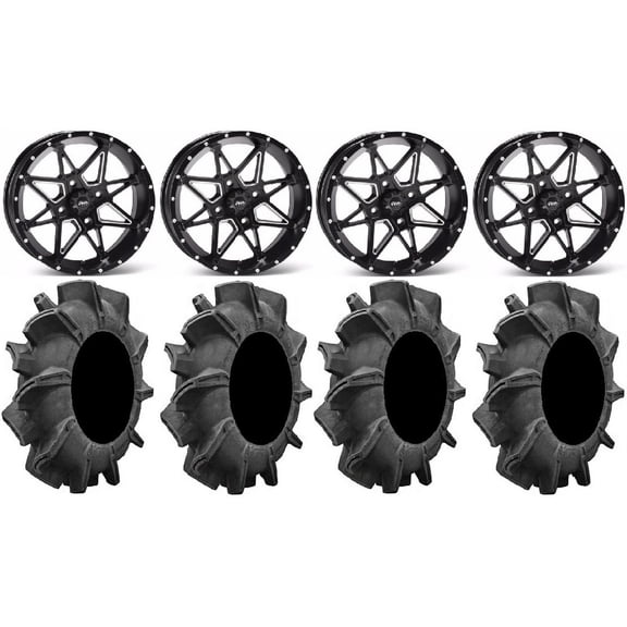 ITP Tornado 14" Wheels Blk 29.5" Assassinator Tires Sportsman RZR Ranger