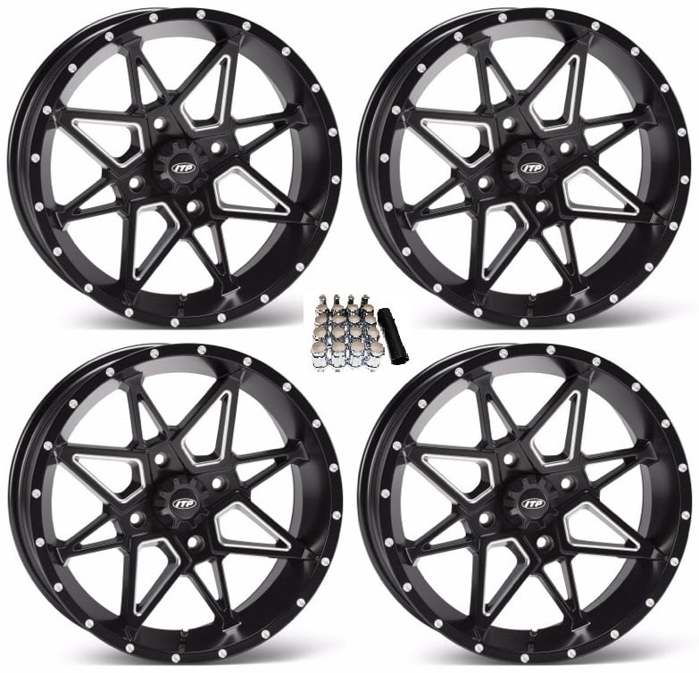 ITP Tornado UTV Wheels/Rims Milled/Black 15