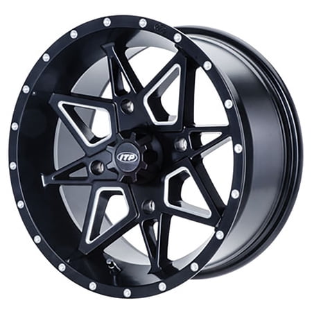ITP Tornado Wheel 14x7 5.0 + 2.0 Matte Black 4/137 Compatible With Textron HAVOC 2019