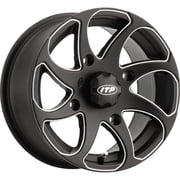ITP Twister 14x7 ATV/UTV Driver Side Wheel - Milled/Black 4/110 5+2