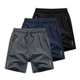 thumbnail image 1 of ITSAME 3-Pack Athletic Shorts for Boys Elastic Waist Quick-Dry Kids Casual Active Shorts with Pockets Black Size 14-15, 1 of 5