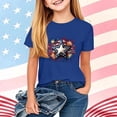 thumbnail image 1 of ITSAME 4th of July Girls T-Shirts Crewneck Short Sleeve Tops Independence Day Patriotic Graphic Tees Dark Blue Size 12-13, 1 of 7