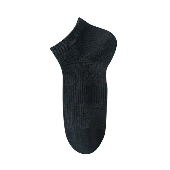 ITSAME Ankle Socks for Womens, Cotton Non Slip Breathable Crew Casual Socks Black Free Size