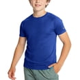 thumbnail image 1 of ITSAME Athletic Shirts for Boys, Quick-Dry Crewneck School Uniform Summer Breathable Comfortable Tops Dark Blue 5-6T, 1 of 5