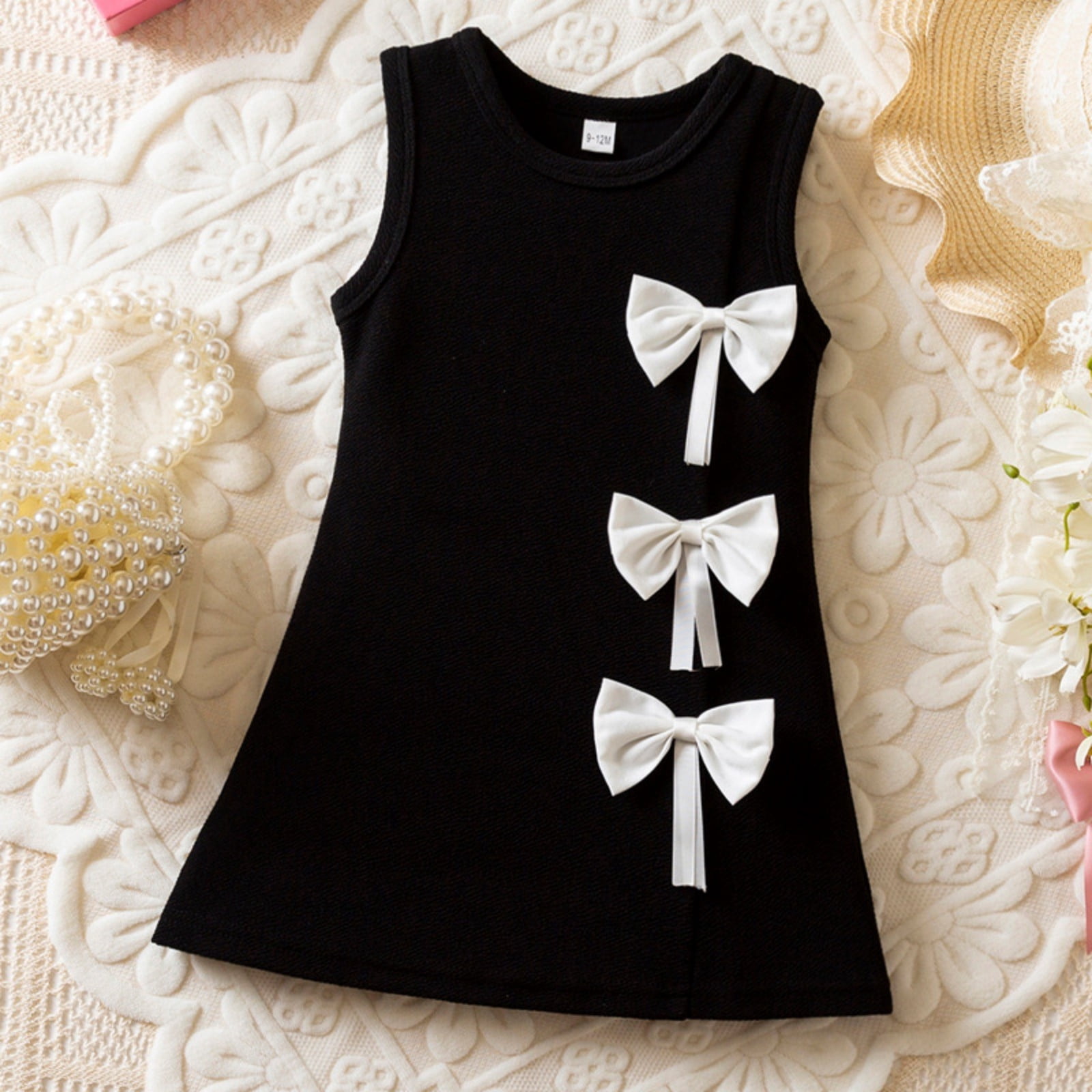 cute ribbon dress Soft Pink Floral Ribbon Dress Cute Princess Spring Outfit Light Pink / L