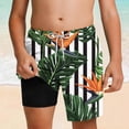 thumbnail image 1 of ITSAME Boys Beach Shorts, Drawstring with Compression Liner Quick-Dry Summer Casual Swim Trunks Green Size 5, 1 of 9