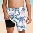 thumbnail image 1 of ITSAME Boys Beach Shorts, Elastic Waist with Compression Liner Quick-Dry Kids Casual Swim Trunks Multicolor Size 5, 1 of 2